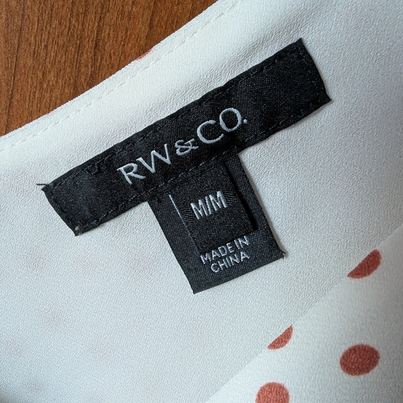 White and Red Polka Dot Camisole Blouse - Picture 2 of 2